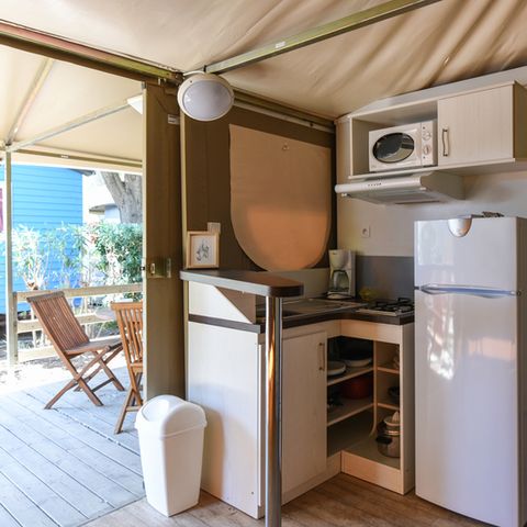 TENTE TOILE ET BOIS 5 personnes - Tente en toile et en bois 5 personnes