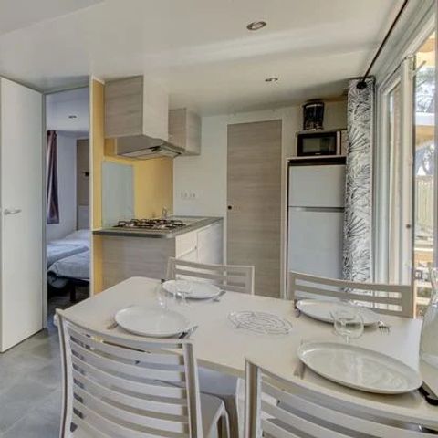 BUNGALOW 4 personnes - Mobil-home | Comfort XL | 2 Ch. | 4 Pers. | Terrasse surélevée | Clim.