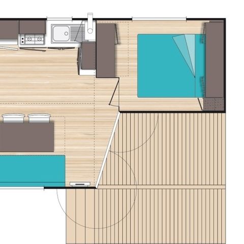 MOBILE HOME 4 people - Classic XL | 2 Bedrooms | 4 Pers. | Single terrace | TV