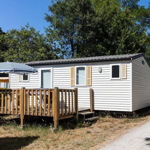 Mobilheim 6 Personen - Klassisch | 3 Zi. | 6 Pers. | Erhöhte Terrasse | 1 Bad | Klimaanlage | TV