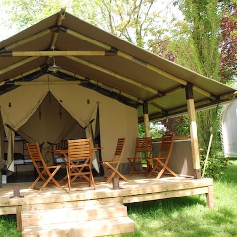 TENTE TOILE ET BOIS 5 personnes - Tente Safari KENYA 30m² - 2 chambres - sans sanitaires 5 pers