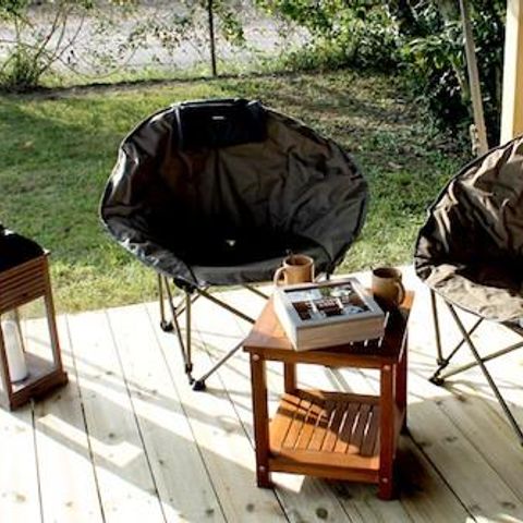 CANVAS AND WOOD TENT 5 people - Safari tent KENYA 30m² - 2 bedrooms - without bathroom 5 pers