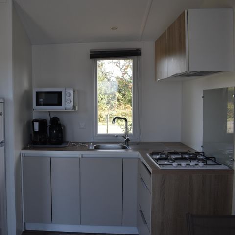 Mobilheim 6 Personen - Mobilheim Malaga 38m² (30m² + 8m² Terrasse)- 3 Zimmer 6 pers.