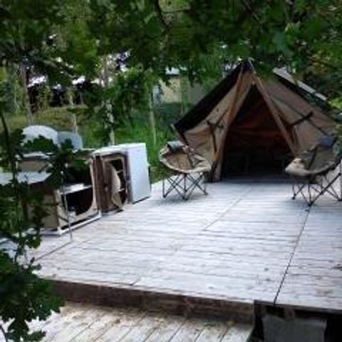 Zelt 2 Personen - Bivouac-Zelt - 1 Zimmer -Terrasse 24m2 1/2 Pers.