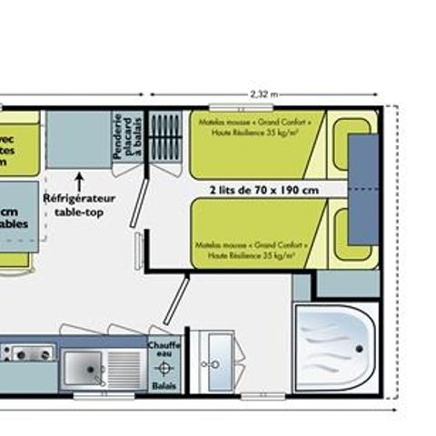 MOBILHOME 4 personnes - KOAWA LOGGIA CONFORT 26m2   