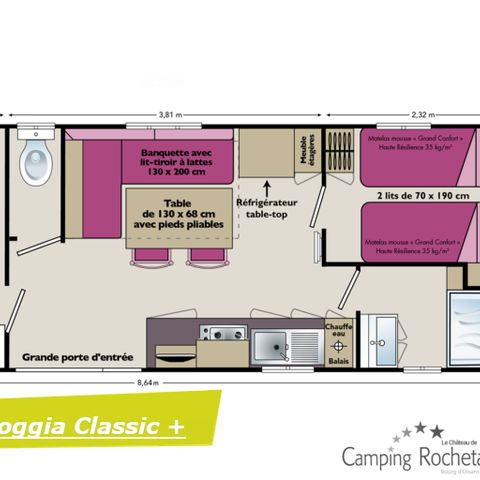 MOBILHOME 4 personnes - KOAWA LOGGIA CONFORT 26m2   