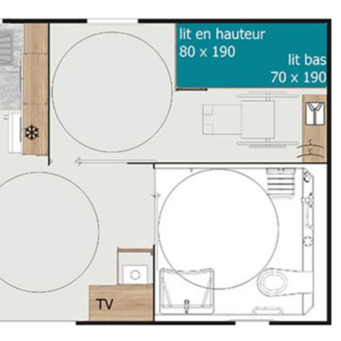Mobile home 4 persons - Ciela Confort PMR - 2 bedrooms