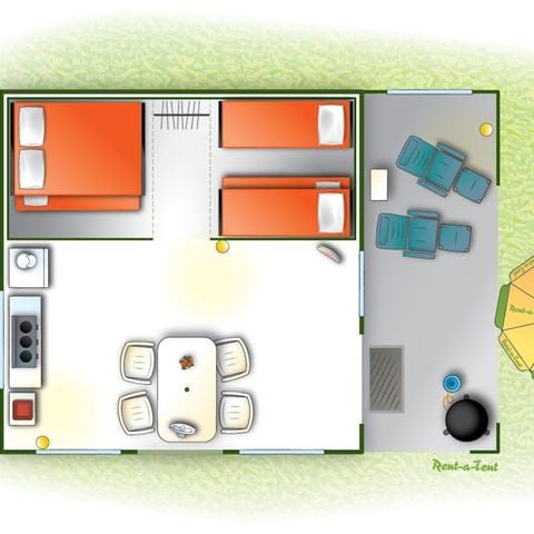 TENT 4 people - Ciela Nature tent - 2 bedrooms (without sanitary facilities)