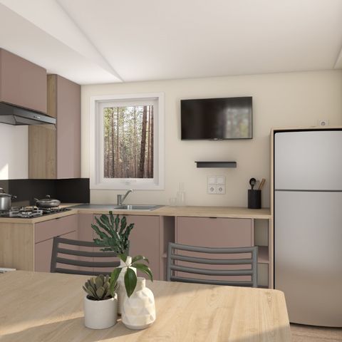 BUNGALOW 2 personnes - Mobil Home Confort 20 m²  (1 chambre) + terrasse