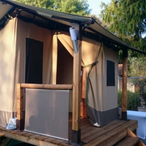 Safaritent 2 personen - Wandelaars - Geen sanitaire voorzieningen - Huisdieren niet toegestaan