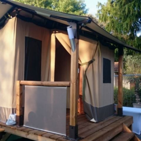 Tente en toile et en bois 2 personnes - Randonneur - Sans sanitaires - Animaux Interdits
