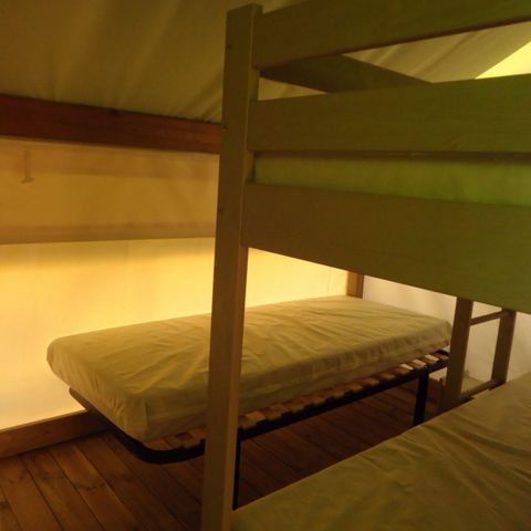 TENDA IN TELA E LEGNO 5 persone - Tenda Junior - Arrivo sabato/mercoledì - con servizi igienici - Animali non ammessi