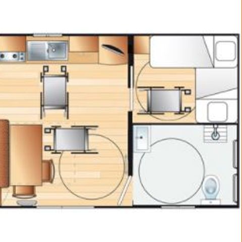 Mobilheim 4 Personen - Komfort Helios (PMR)