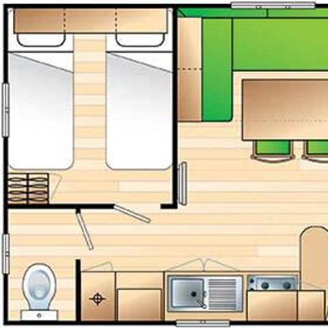 Mobile home 4 persons - Confort SM - Interdis Animals