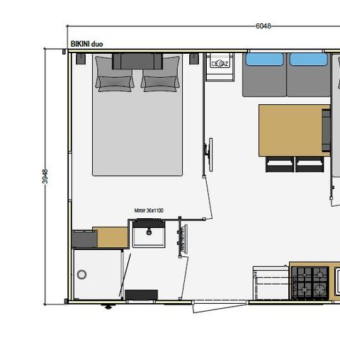Casa mobile 4 persone - Privilegio del bikini - Animaux Interdis