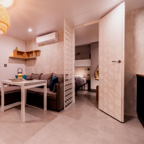 Mobilhome 4 personnes - Privilège P2 - 2 chambres - 2 salles de bain - JACUZZI - GARDEN