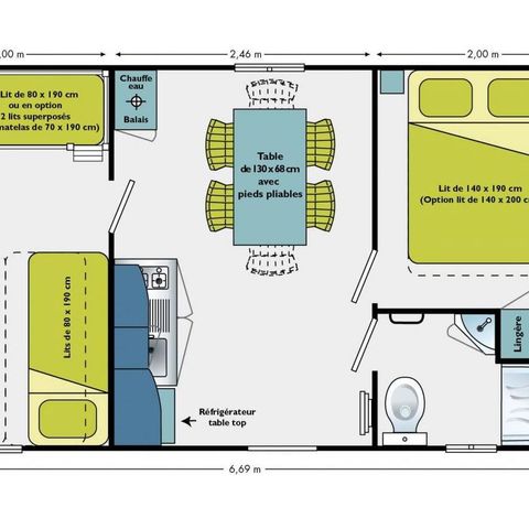 Mobilheim 5 Personen - Domino