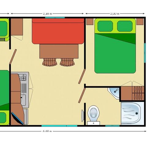 Mobile home 5 persons - Optima