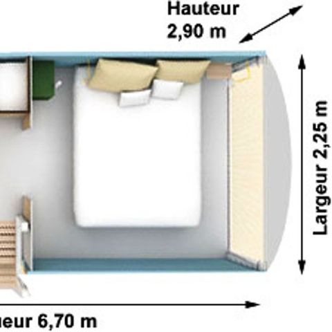 Glamping tent 4 persons - COCO SWEET without sanitary facilities
