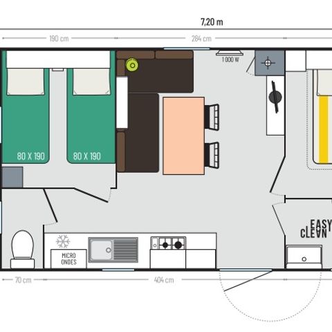 BUNGALOW 4 personnes - Mercure Sunêlia Confort 2 chambres