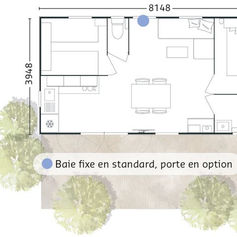 CASA MOBILE 4 persone - 2 camere da letto BAHIA
