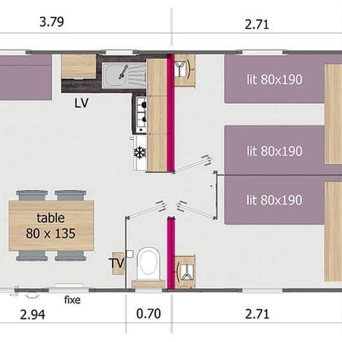 Mobile home 5 persons - FAMILIA