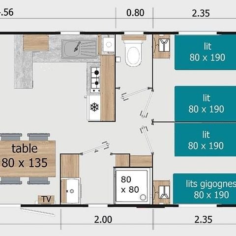 Mobile home 6 persons - XLIA