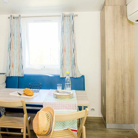 Stacaravan 6 personen - Gezellige 3 kamers 4/6 personen Airconditioning (5 volwassenen en 1 kind -14 jaar)