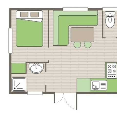 MOBILHOME 6 personas - Classic XL | 3 Dormitorios | 6 Pers. | Terraza elevada