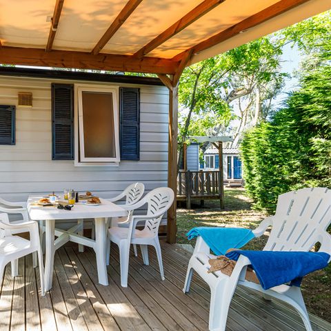 Mobilheim 4 Personen - Classic | 2 Zi. | 4 Pers. | Nicht überdachte Terrasse