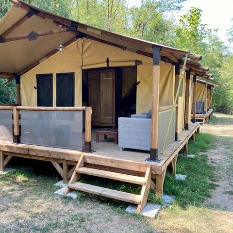Tente en toile et en bois 5 personnes - SAFARI (Sans sanitaires)