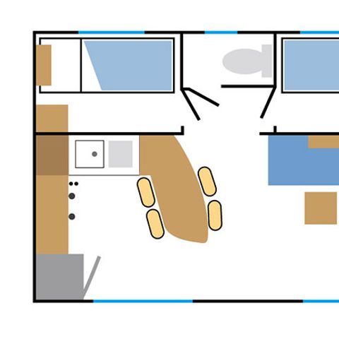 Stacaravan 6 personen - VISIO