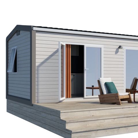Mobilheim 5 personen - Premium - 2 Schlafräume - überdachte Terrasse - KLIMA + TV