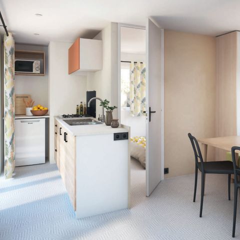 Mobilhome 5 personnes - Premium - 2ch - terrasse couverte - CLIM + TV