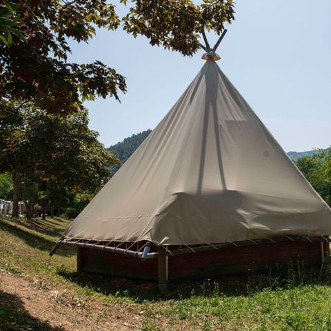 Tenda in tela e legno 4 persone - Tipi Standard 18m² - 2 camere da letto - Senza servizi igienici