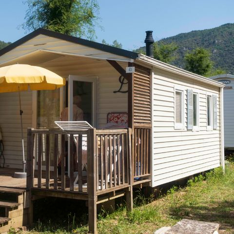Stacaravan 2 personen - Standaard - 1 bed - Terras