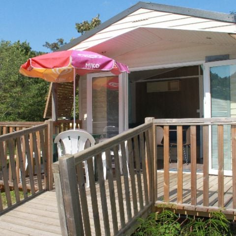 Stacaravan 2 personen - Standaard - 1 bed - Terras