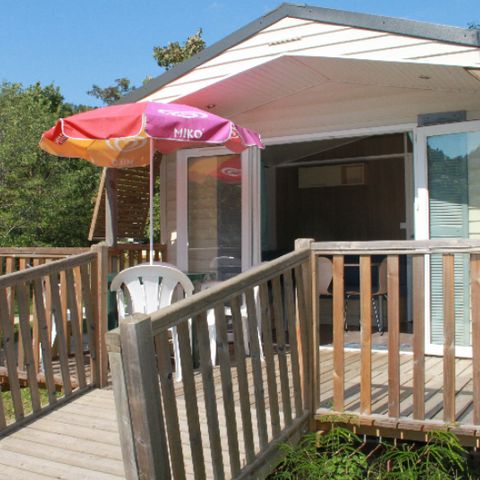 Stacaravan 2 personen - Standaard - 1 bed - Terras