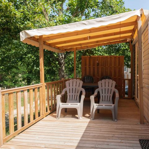 Stacaravan 4 personen - Standaard - 2bed - Half overdekt terras