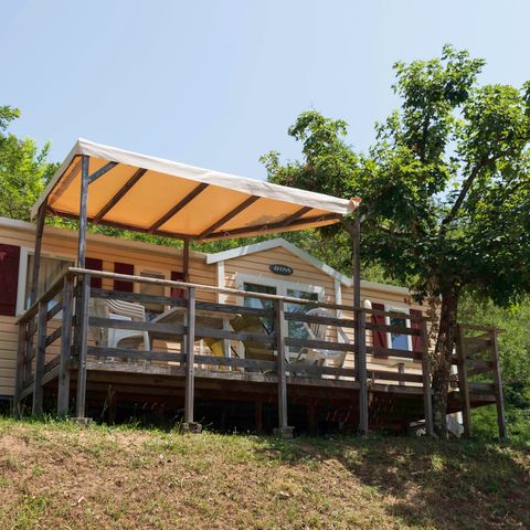 Stacaravan 4 personen - Standaard - 2bed - Half overdekt terras