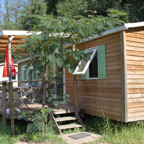 Stacaravan 4 personen - Comfort - 2bed - Overdekt terras - TV - Airconditioning