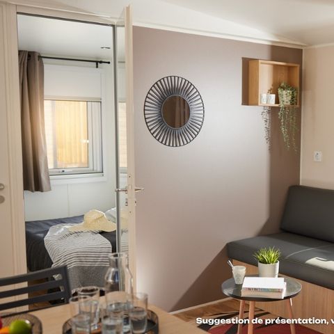 Mobilheim 4 personen - Homeflower Premium 29m² - 2 Schlafzimmer + Terrasse + TV + Clim + Bettwäsche + Handtücher