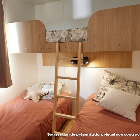 MOBILHOME 4 personas - Homeflower Premium 29m² - 2 habitaciones + terraza + TV + Aire acondicionado + Ropa de cama + Toallas