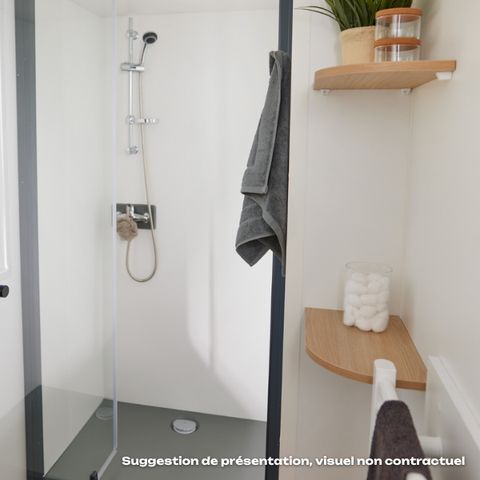 BUNGALOW 6 personnes - Homeflower Premium 35m² - 3 chambres + terrasse + TV + Draps + Serviettes + Clim