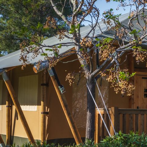 Tente en toile et en bois 4 personnes - Tente safari Fréjus, 2 chambres