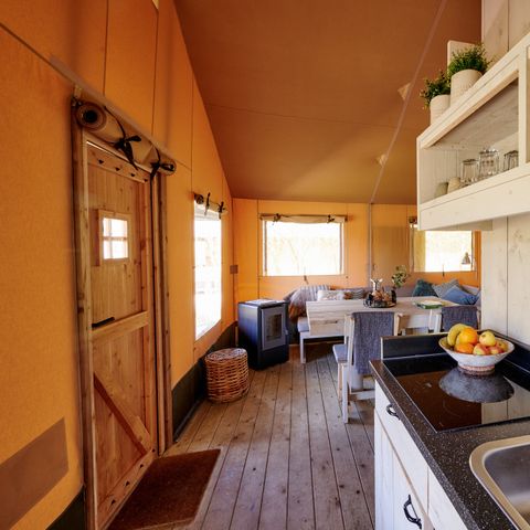Tente en toile et en bois 4 personnes - Tente safari Fréjus, 2 chambres