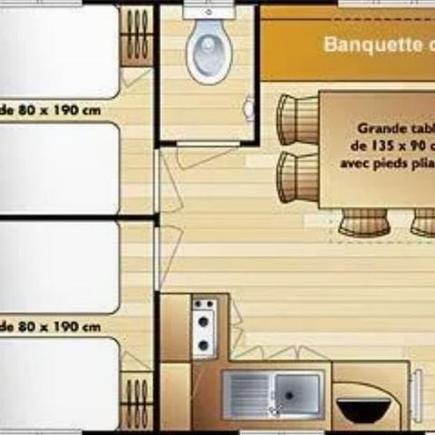 MOBILHOME 6 personnes - MH3 Premium climatisé