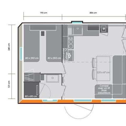 MOBILE HOME 4 people - MH2 Premium