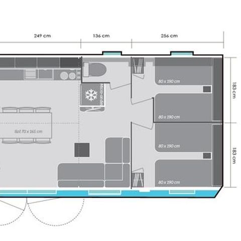 BUNGALOW 6 personnes - MH3 Premium+ climatisé