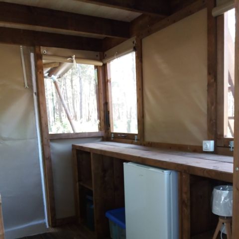 Canvas and wooden tent 2 persons - BIVOUAC (Without sanitary facilities) Animals not allowed